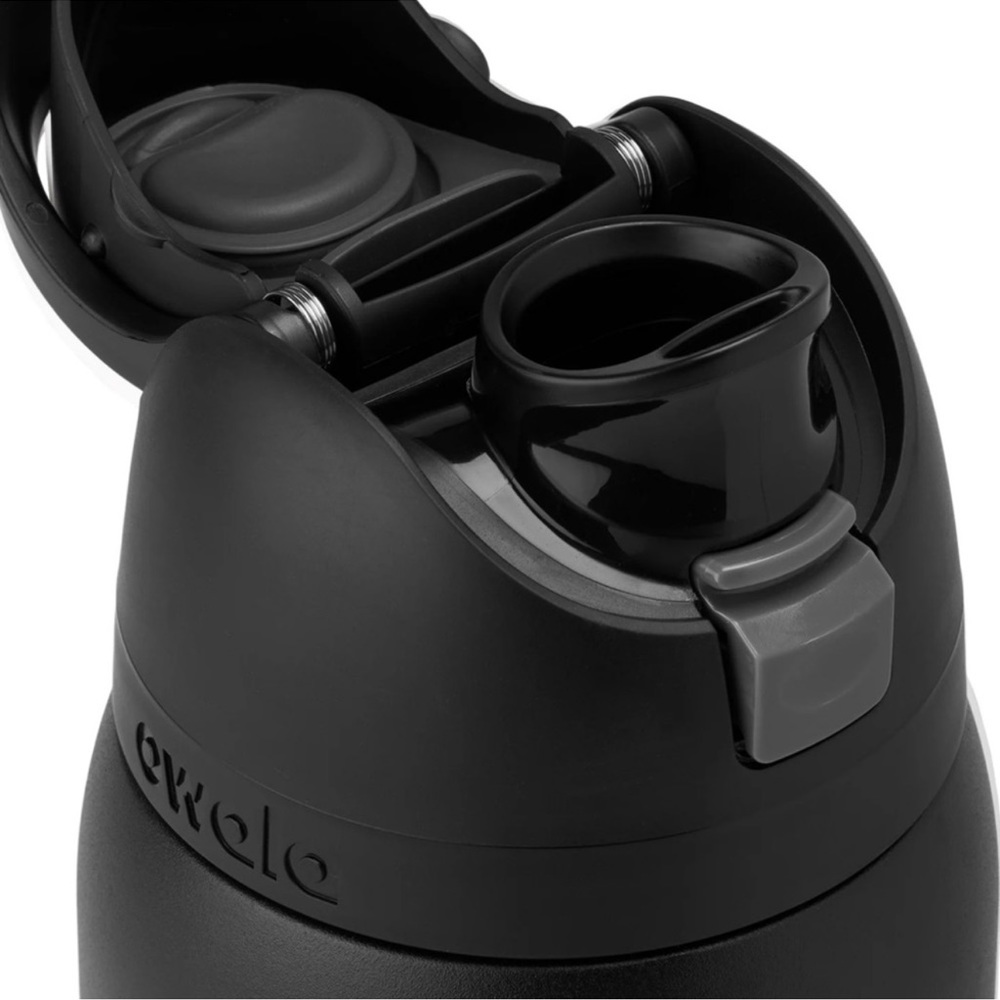 Owala Free-Sip 32 oz Stainless Steel Water Bottle, color is Very Very Dark - Picture 4 of 6
